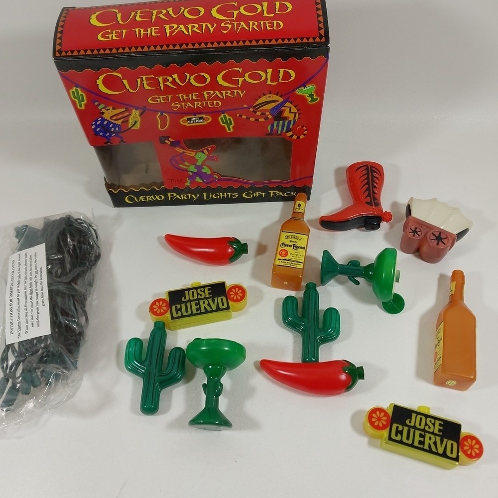 Cuervo Gold Jose Cuervo Party Lights Peppers Cactus Glass Bottles Tequila